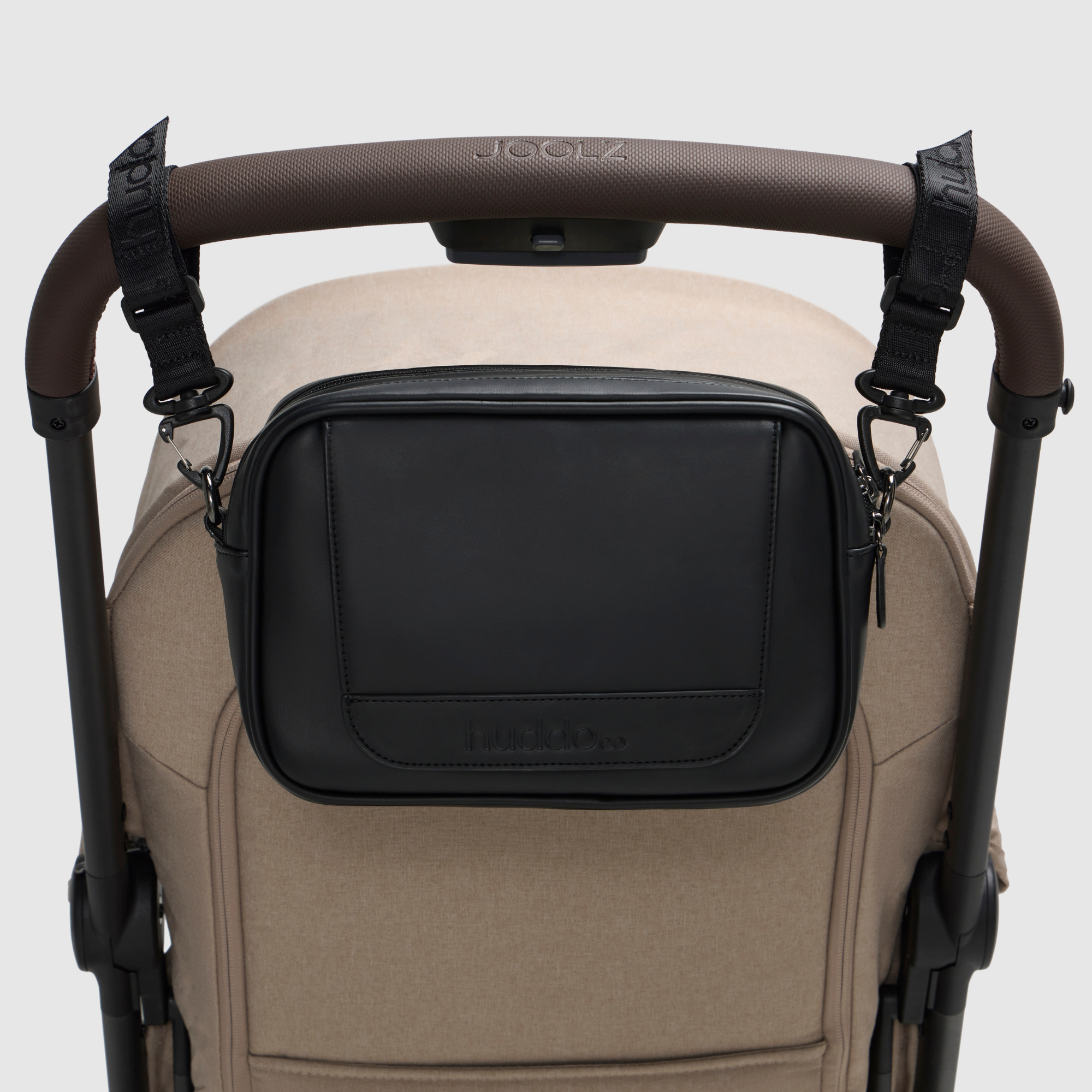 black pineapple leather crossbody baby bag pram caddy with stroller straps