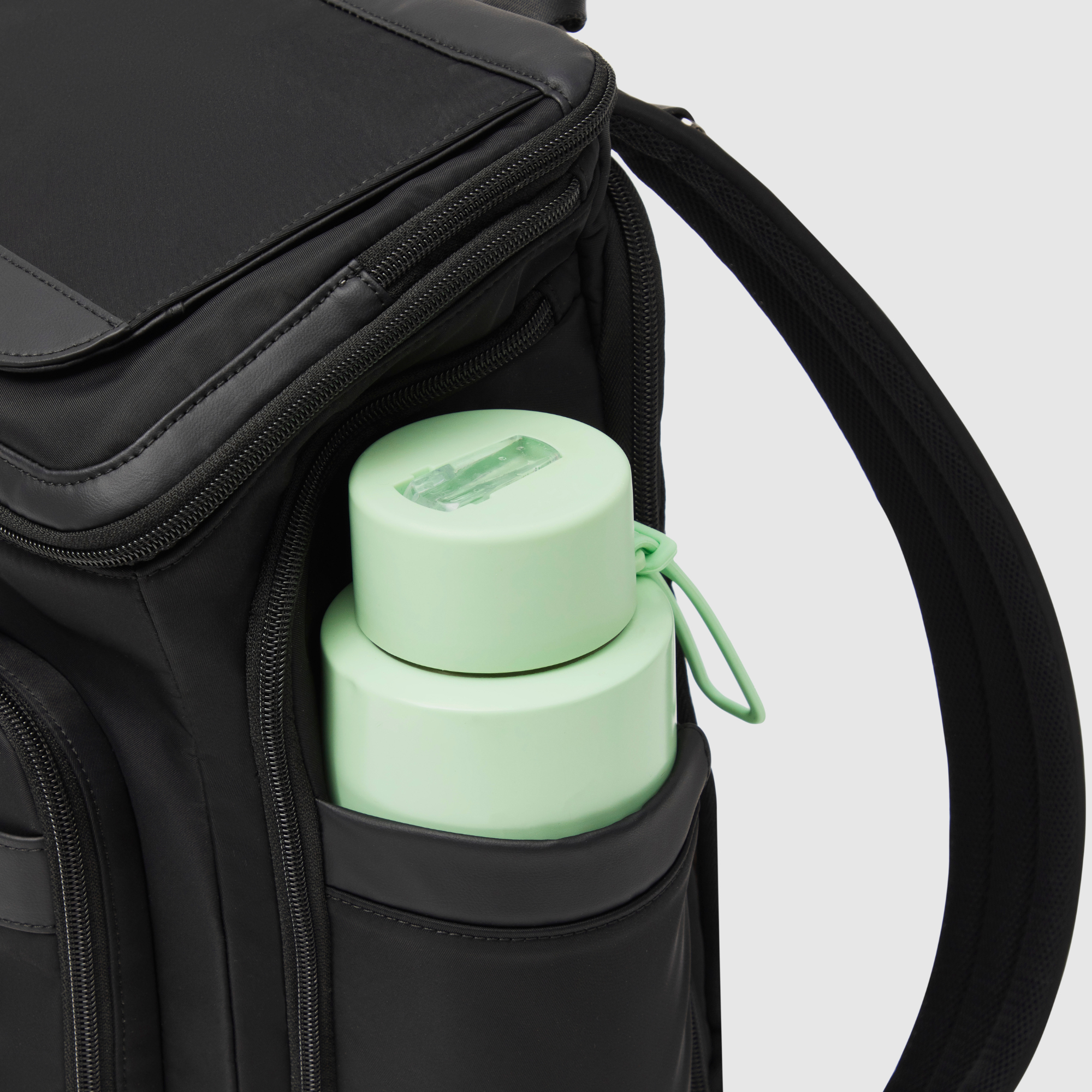 anywhere baby backpack with extra large water bottle in side water bottle holder