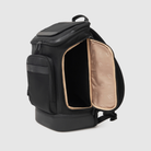 anywhere baby backpack side view showing main compartment side access without shelves