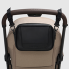 black pineapple leather crossbody baby bag pram caddy with stroller straps